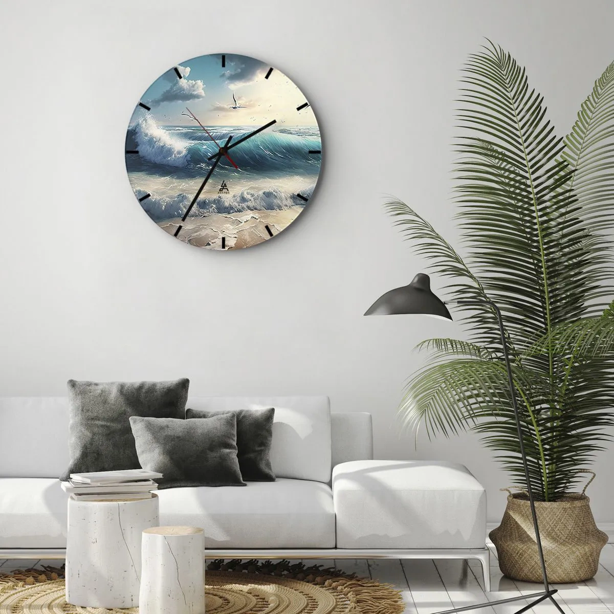 Reloj de pared - Reloj de vidrio - La brisa solo para ti - 30x30 cm