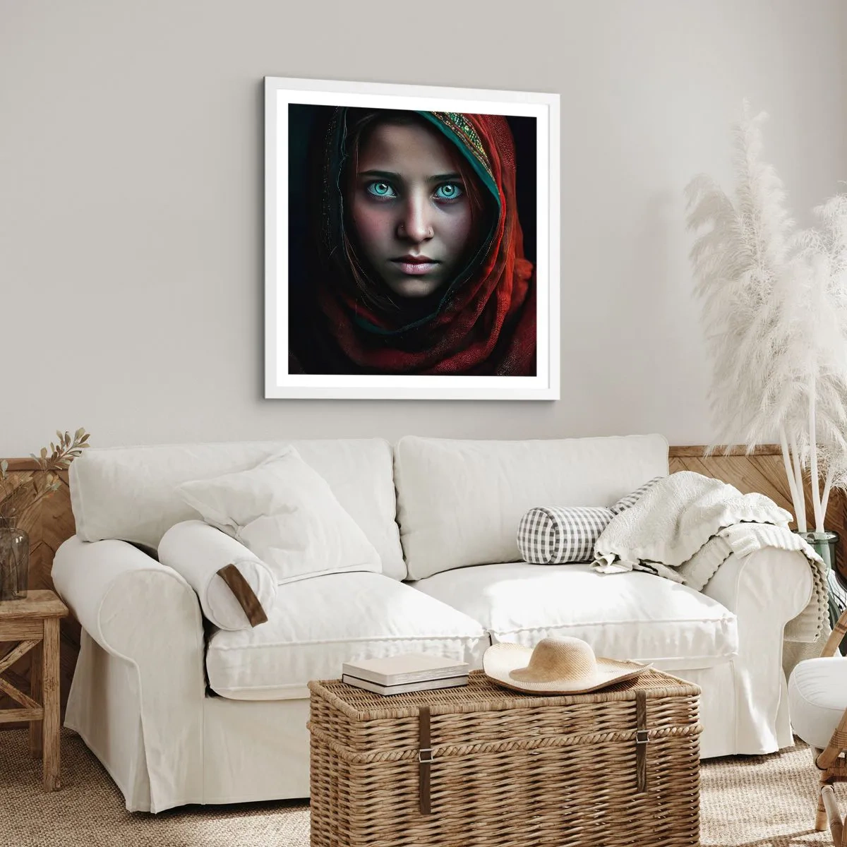 Póster en marco blanco - Princesa del Este - 40x40 cm