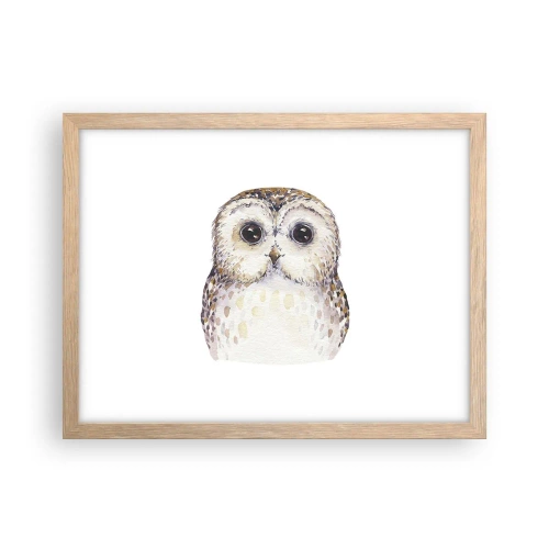 Póster en marco roble claro - Mírame a los ojos - 40x30 cm