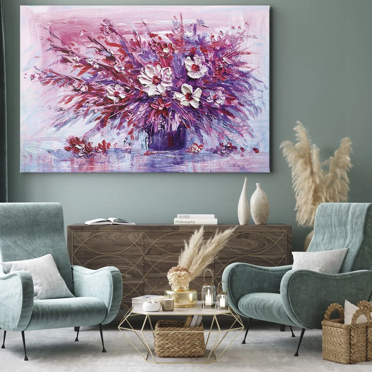 Cuadro sobre lienzo - Impresión de Imagen - Inocencia y pasión - 70x50 cm