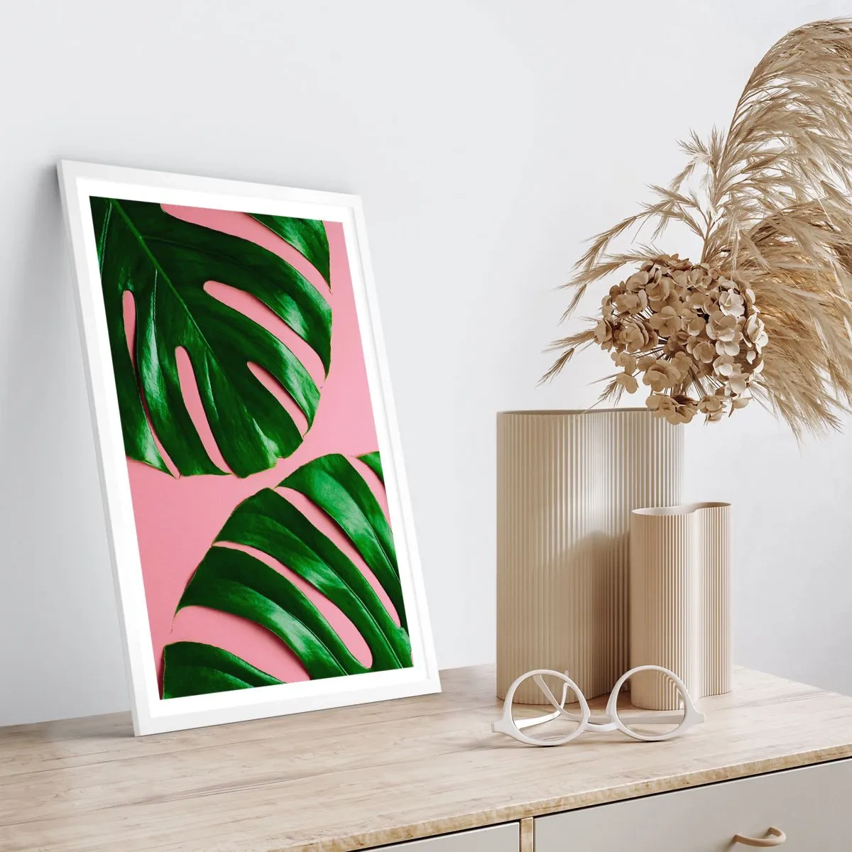 Póster en marco blanco - Cita con el verde - 30x40 cm