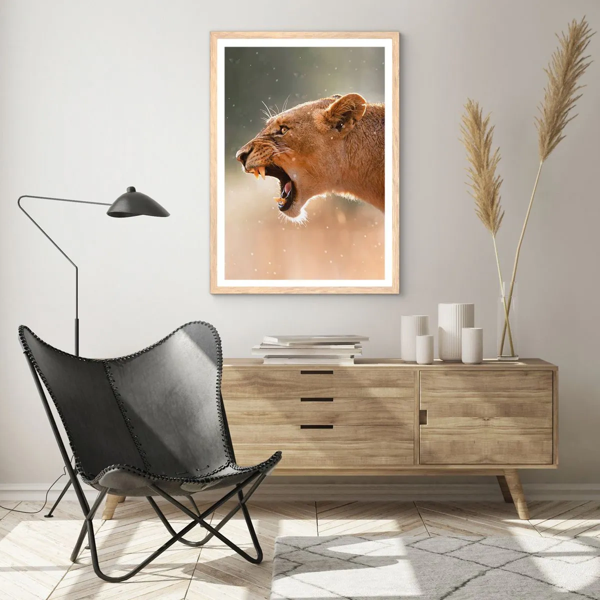 Póster en marco roble claro - Silencio, es mi turno de palabra - 50x70 cm