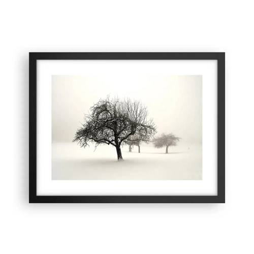Póster en marco negro - Sueño de invierno - 40x30 cm