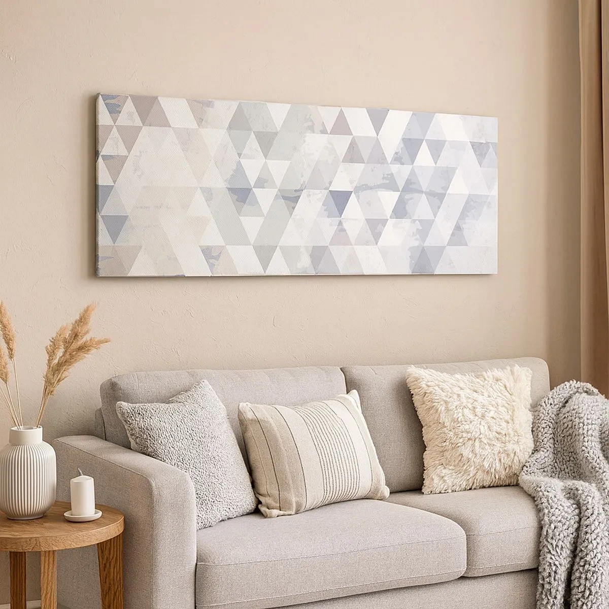 Cuadro sobre lienzo - Impresión de Imagen - A ritmo de triángulo - 100x40 cm