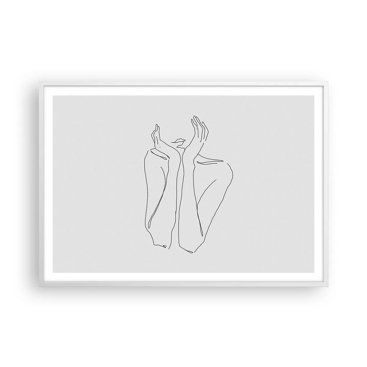 Póster en marco blanco - Con qué sueñan las mujeres - 100x70 cm