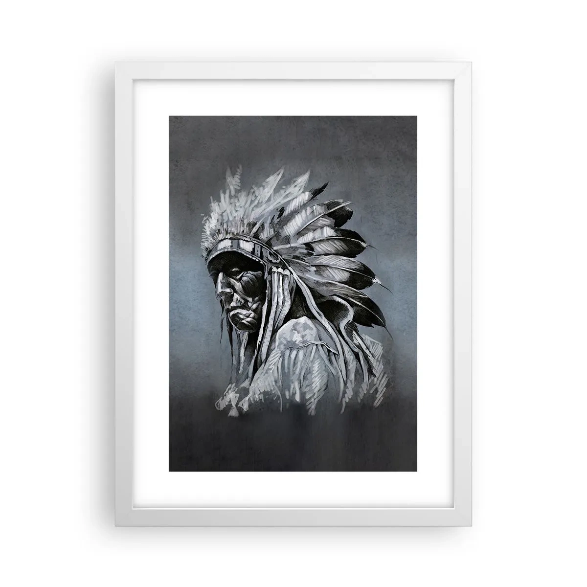 Póster en marco blanco - Regreso a las raíces - 30x40 cm