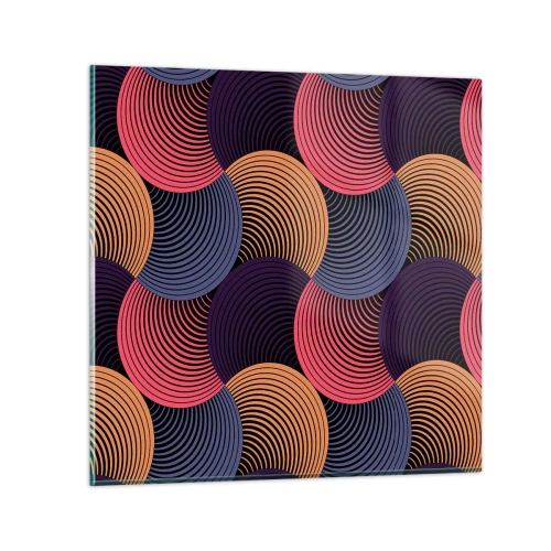 Cuadro sobre vidrio - Impresiones sobre Vidrio - En un ritmo circular - 50x50 cm