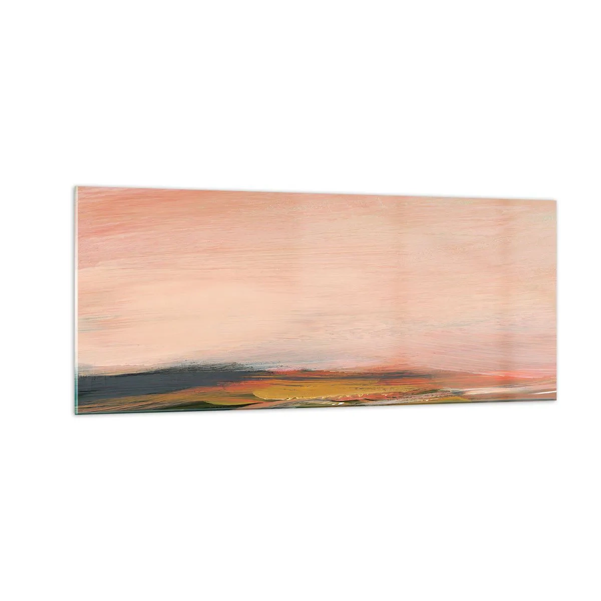 Cuadro sobre vidrio - Impresiones sobre Vidrio - En tono rosa - 100x40 cm