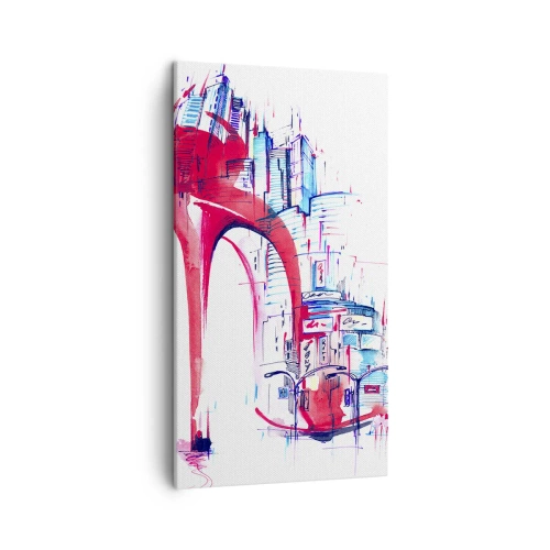 Cuadro sobre lienzo - Impresión de Imagen - Elegancia metropolitana - 45x80 cm