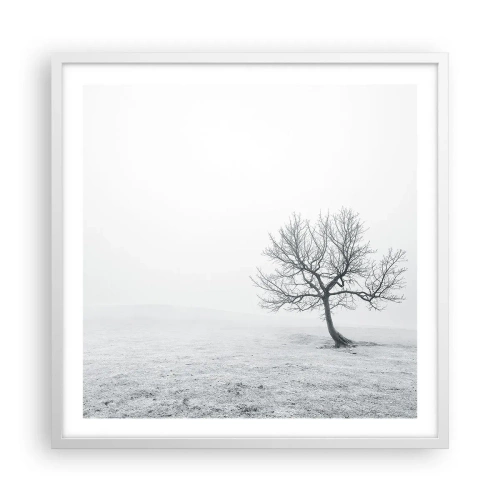 Póster en marco blanco - Contra la nada - 60x60 cm