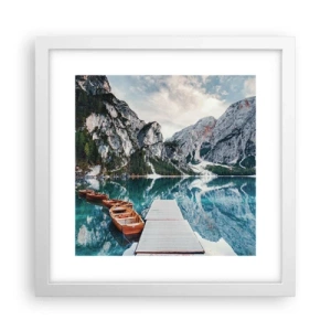 Póster en marco blanco - Te mostraremos la fuente de la belleza - 30x30 cm