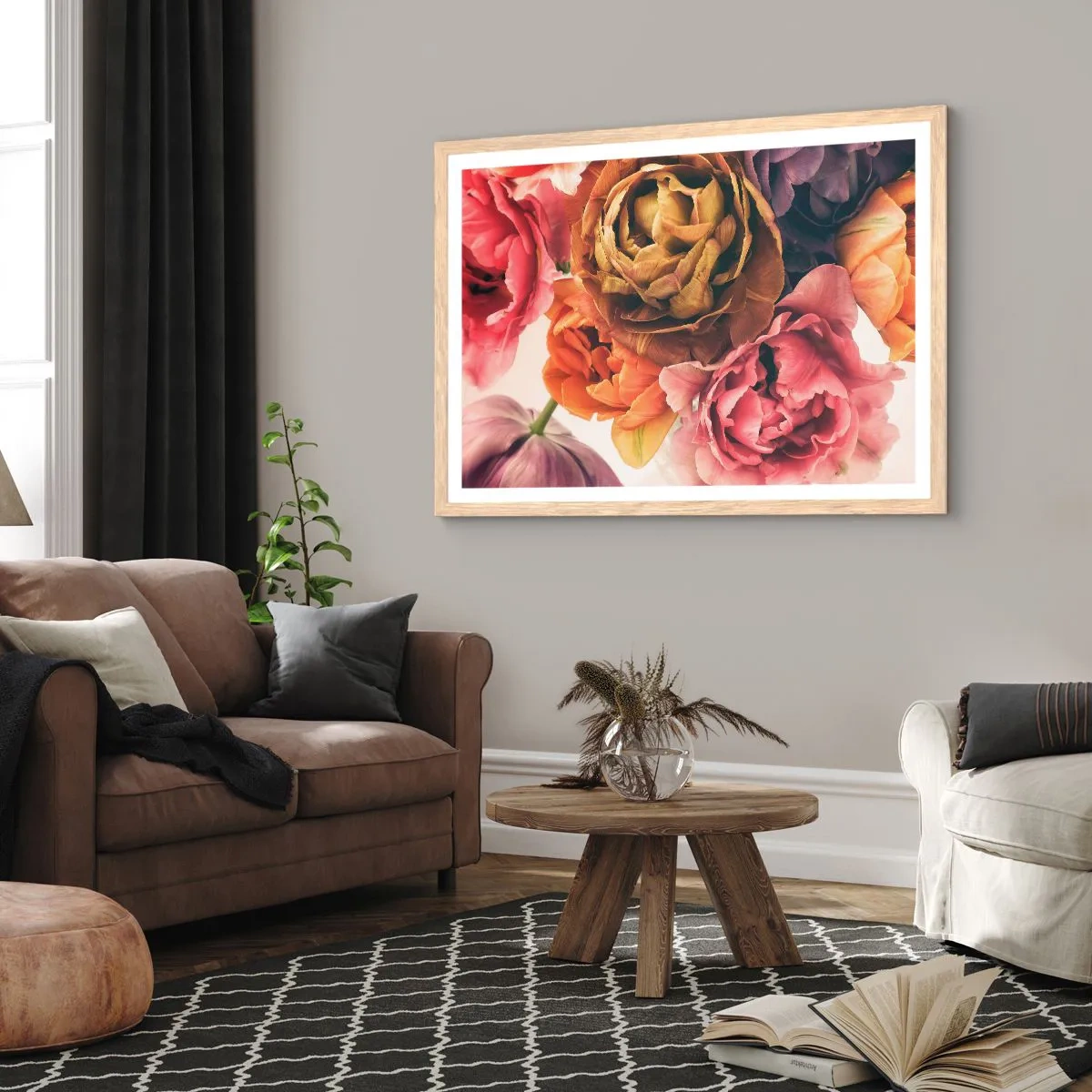 Póster en marco roble claro - Celebración de la vida - 50x40 cm