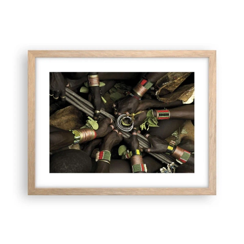 Póster en marco roble claro - Estamos juntos - 40x30 cm