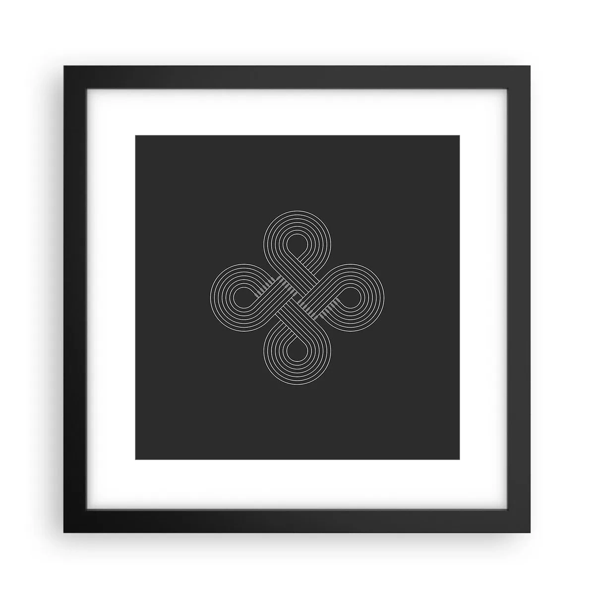 Póster en marco negro - El espíritu celta - 30x30 cm