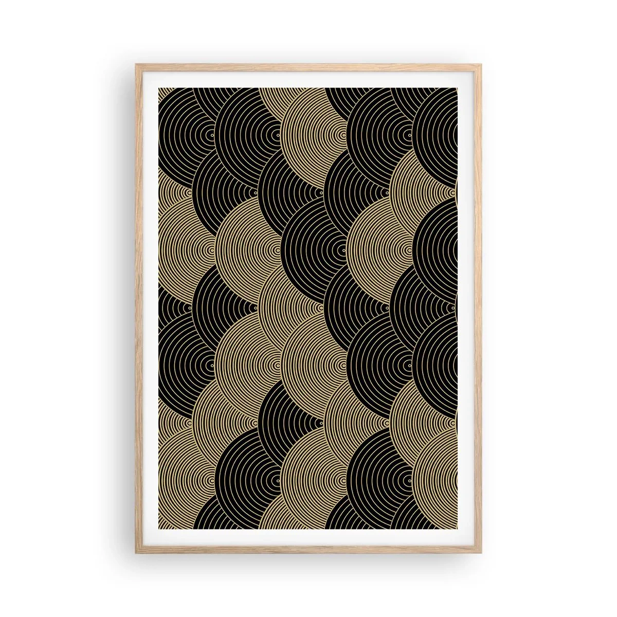 Póster en marco roble claro - Multiplicación de la unidad - 70x100 cm