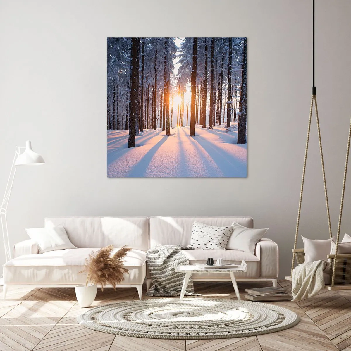 Cuadro sobre lienzo - Impresión de Imagen - Claramente en blanco y negro - 50x50 cm