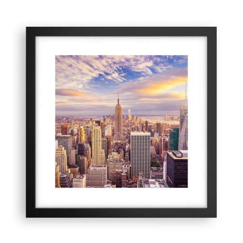 Póster en marco negro - Alcanzar las nubes - 30x30 cm