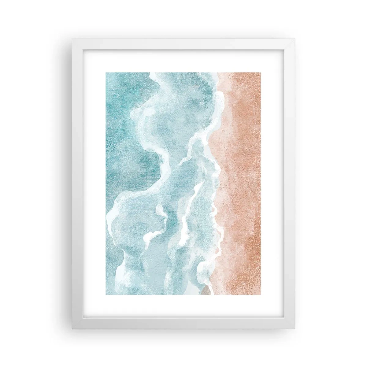 Póster en marco blanco - Abstracción de nubes - 30x40 cm