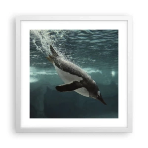 Póster en marco blanco - Bienvenido a mi mundo - 40x40 cm