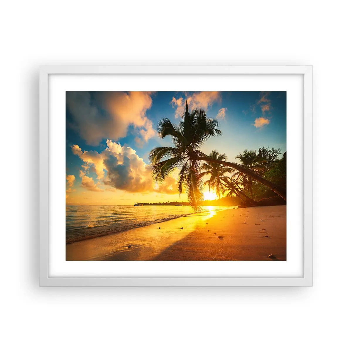 Póster en marco blanco - Un sueño caribeño - 50x40 cm
