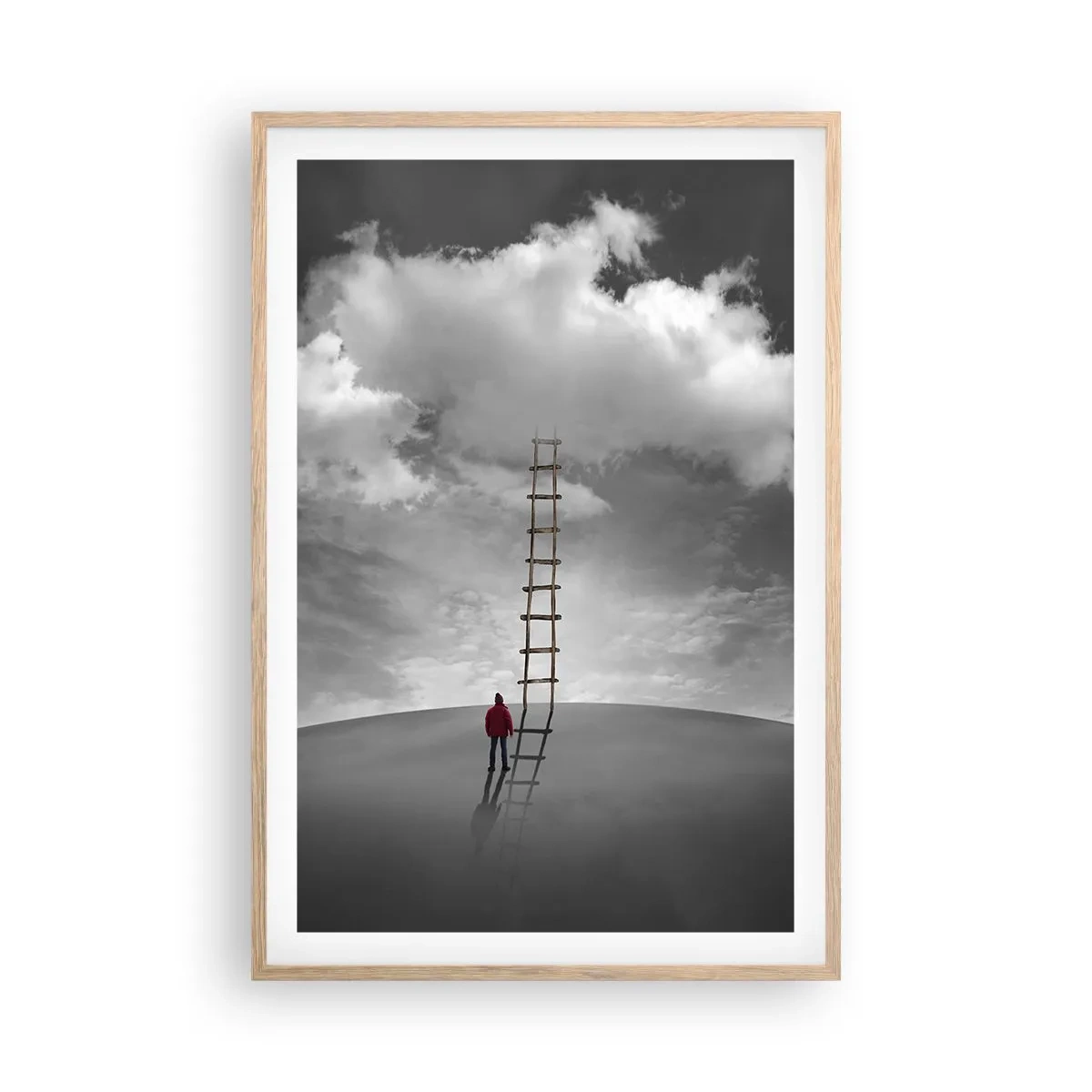 Póster en marco roble claro - Todo es posible - 61x91 cm