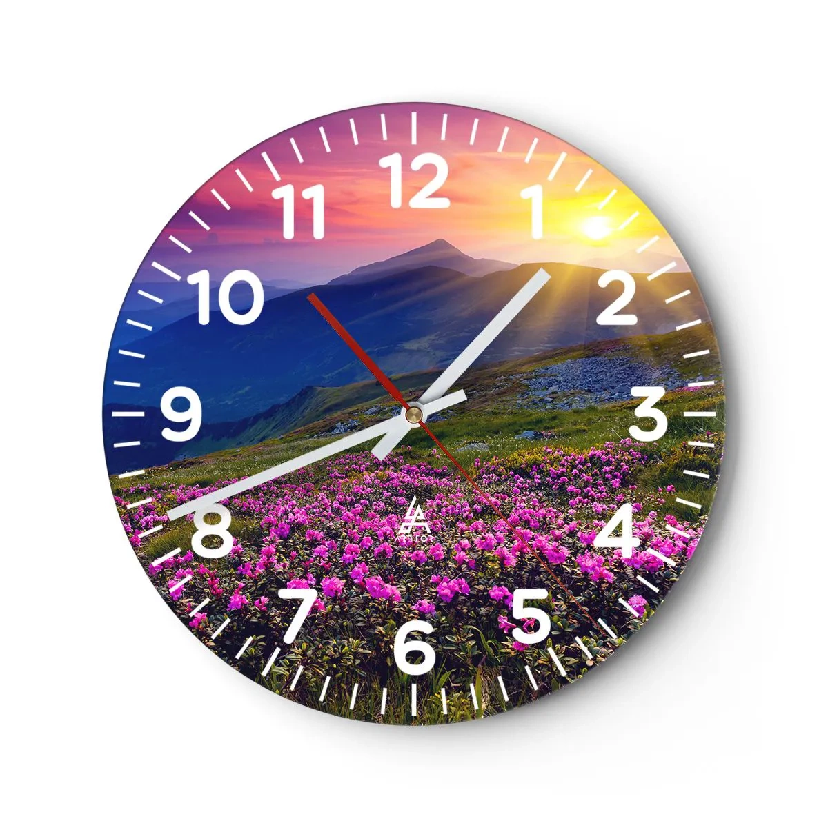 Reloj de pared - Reloj de vidrio - ... Y el aroma a hierbas está por todas partes - 30x30 cm