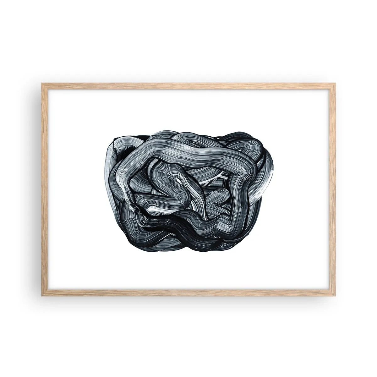 Póster en marco roble claro - No es tan sencillo - 70x50 cm