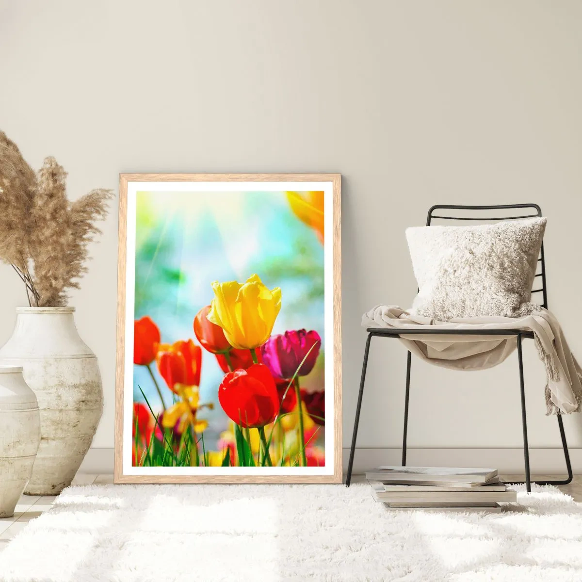 Póster en marco roble claro - Todos los tonos del sol - 30x40 cm