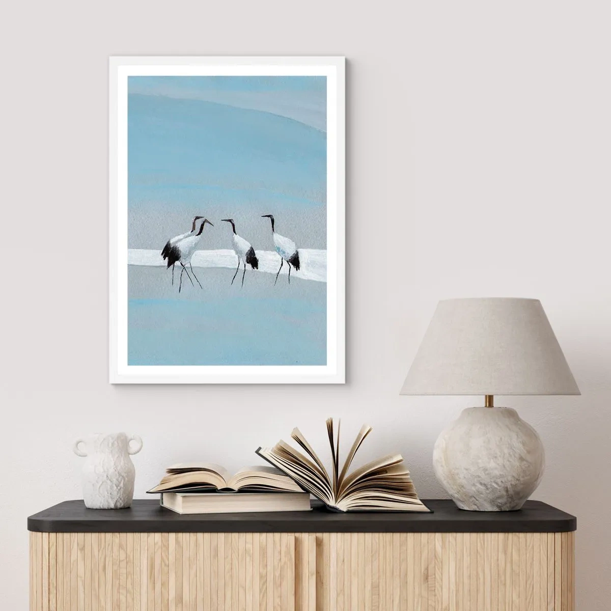 Póster en marco blanco - Después de un día caluroso - 30x40 cm