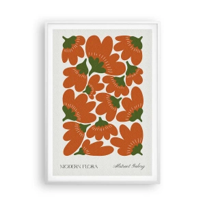 Póster en marco blanco - La vida de las flores - 70x100 cm