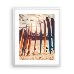 Póster en marco blanco - Buenas noches, hasta mañana - 40x50 cm