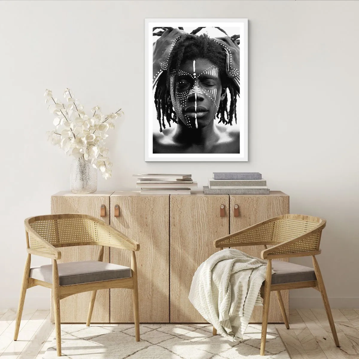 Póster en marco blanco - ¿Dónde estás? - 50x70 cm