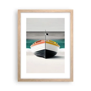 Póster en marco roble claro - En su lugar exacto - 30x40 cm