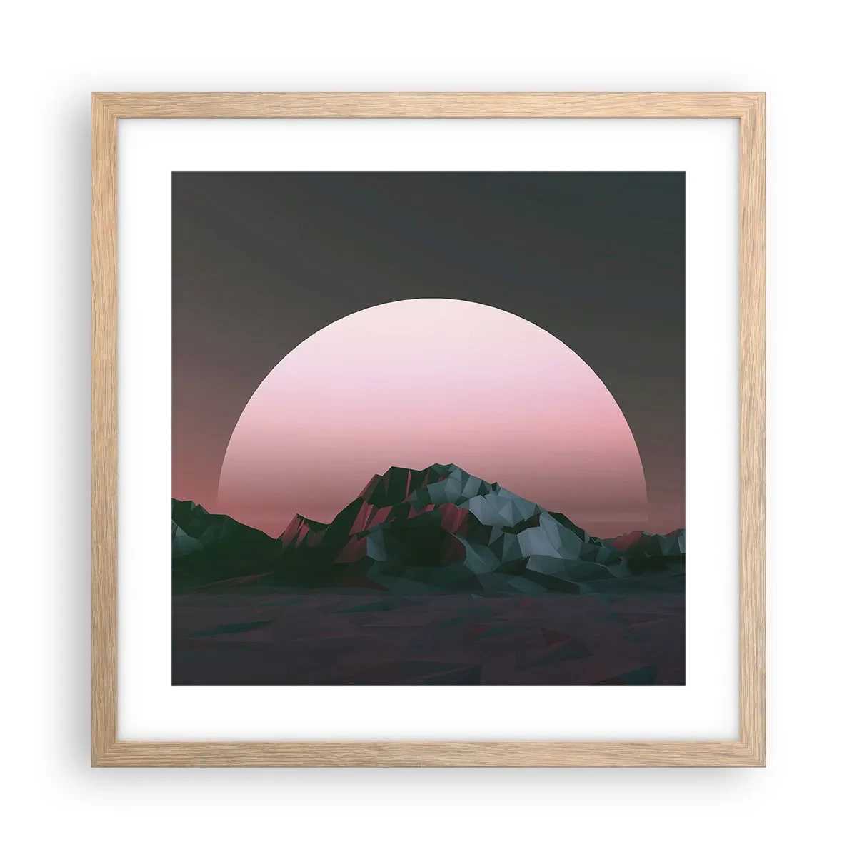 Póster en marco roble claro - En una galaxia muy muy lejana - 40x40 cm