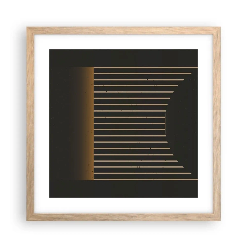 Póster en marco roble claro - Explorar la oscuridad - 40x40 cm