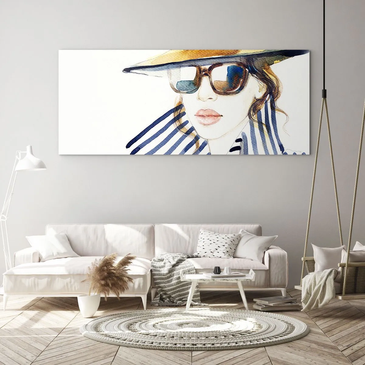 Cuadro sobre vidrio - Impresiones sobre Vidrio - ¡Florida le da la bienvenida! - 100x40 cm