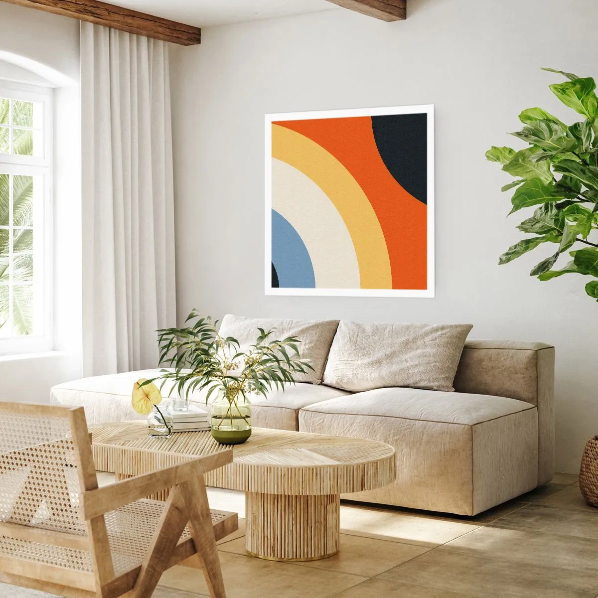 Póster - Círculo sobre círculo - 60x60 cm