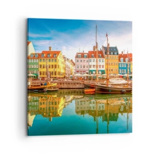 Cuadro sobre lienzo - Impresión de Imagen - Sobre el agua tan suave como un espejo - 70x70 cm