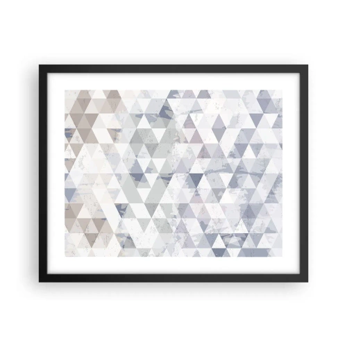 Póster en marco negro - A ritmo de triángulo - 50x40 cm