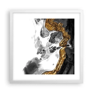 Póster en marco blanco - Composición orgánica - 40x40 cm