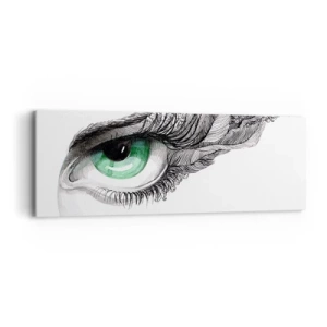 Cuadro sobre lienzo - Impresión de Imagen - Hermosa y lista para atacar - 90x30 cm