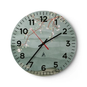 Reloj de pared - Reloj de vidrio - Primavera, ah, eres tú - 30x30 cm