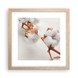 Póster en marco roble claro - Un suave tacto - 30x30 cm