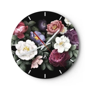 Reloj de pared - Reloj de vidrio - De un jardín inglés - 40x40 cm