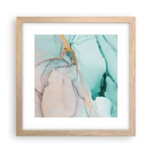 Póster en marco roble claro - Danza de formas y colores - 30x30 cm