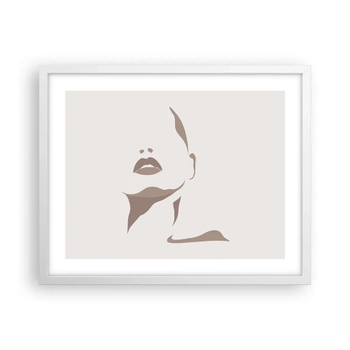 Póster en marco blanco - Creación a partir de la luz y la sombra - 50x40 cm