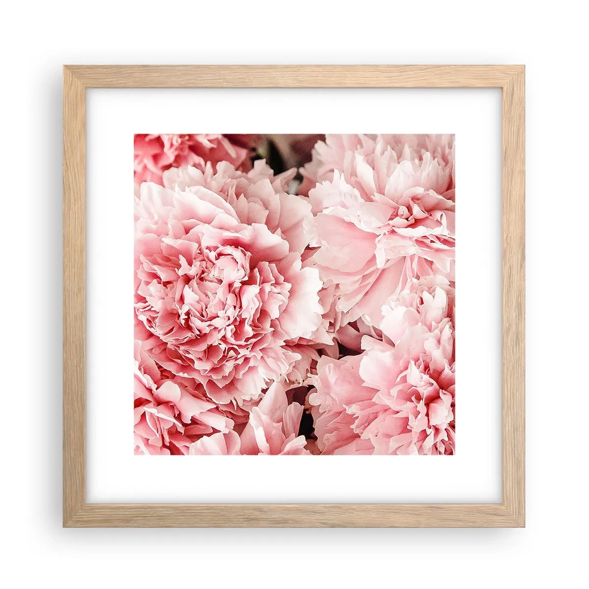 Póster en marco roble claro - Sueño rosa - 30x30 cm