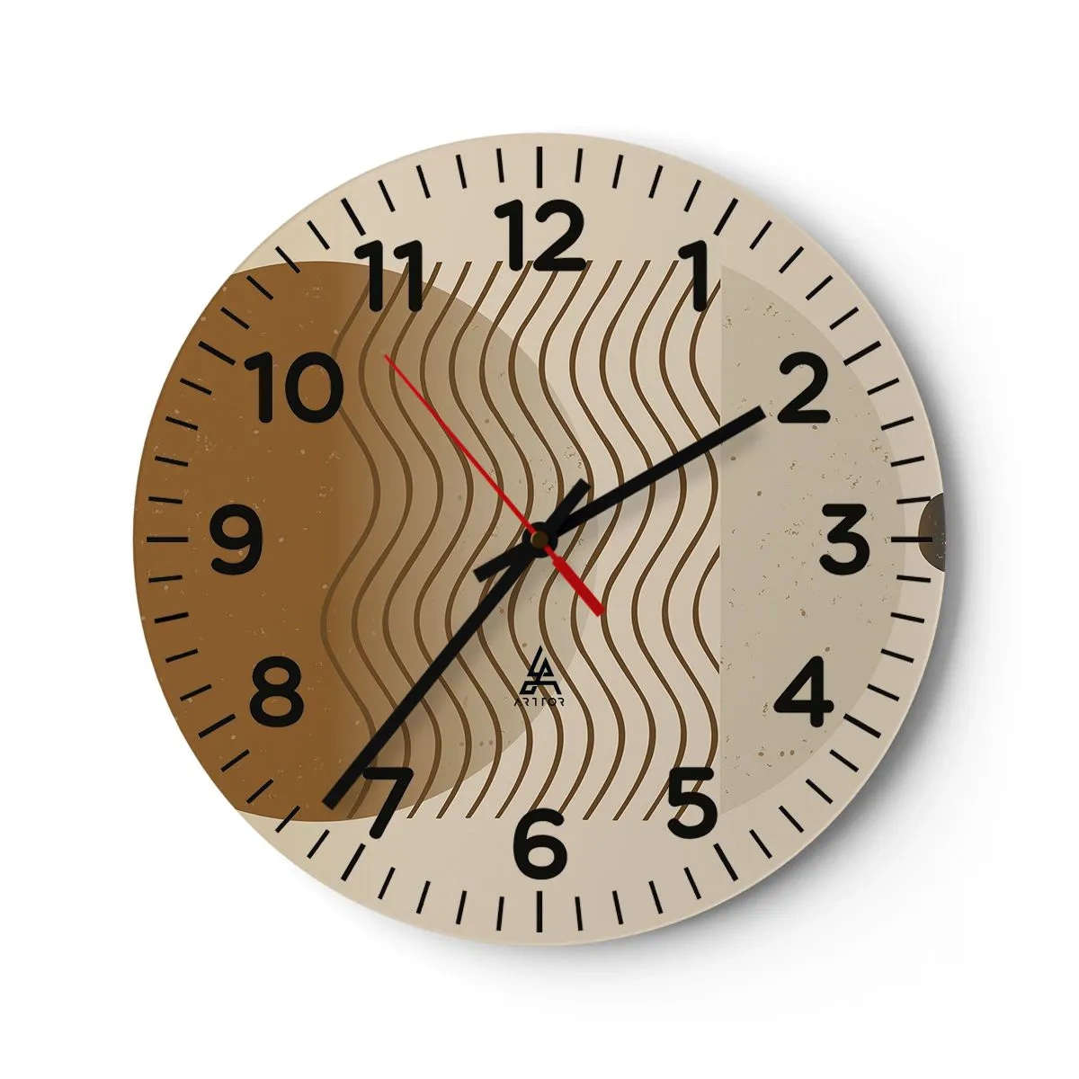 Reloj de pared - Reloj de vidrio - Sobre el origen de las figuras geométricas - 30x30 cm