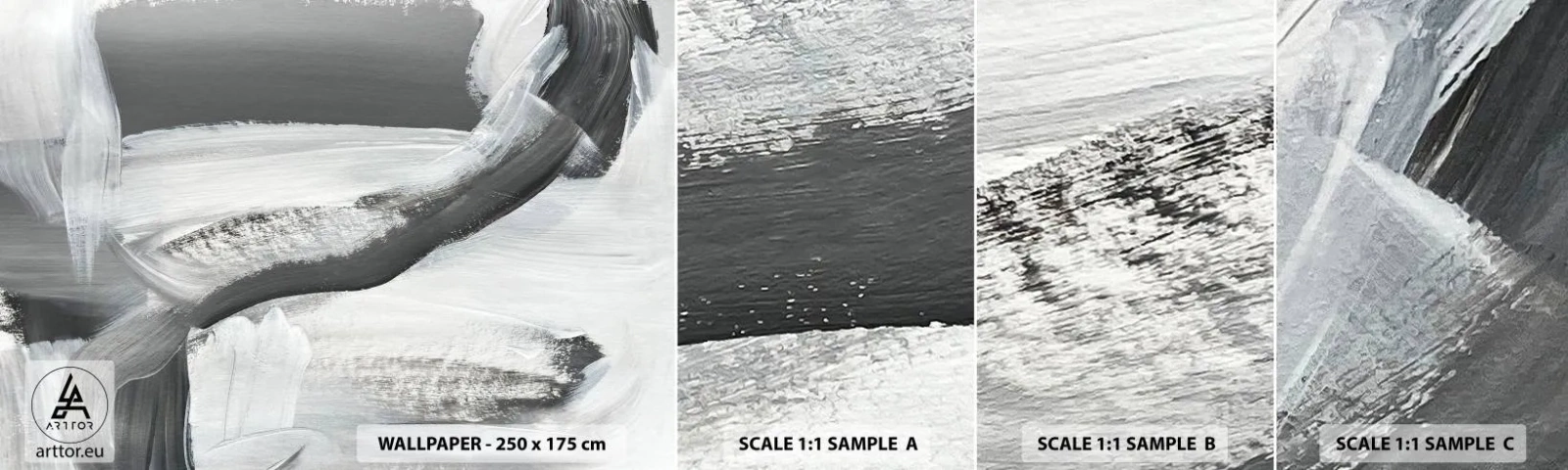 Muestra De Fotomural Standard Eco - Con movimientos decididos - Pedazo, Pintar, Mazance - 100x30 cm