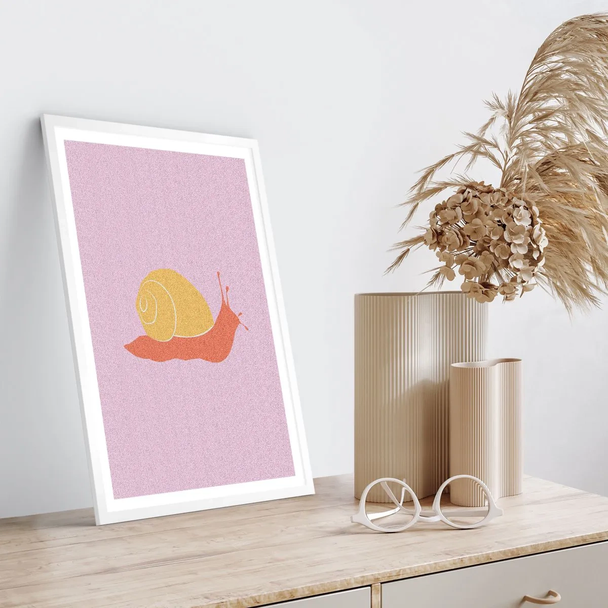 Póster en marco blanco - No hay prisa - 40x50 cm